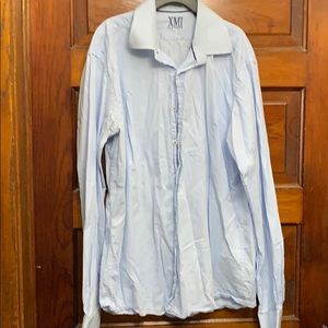 XMI platinum blue checked button up men’s